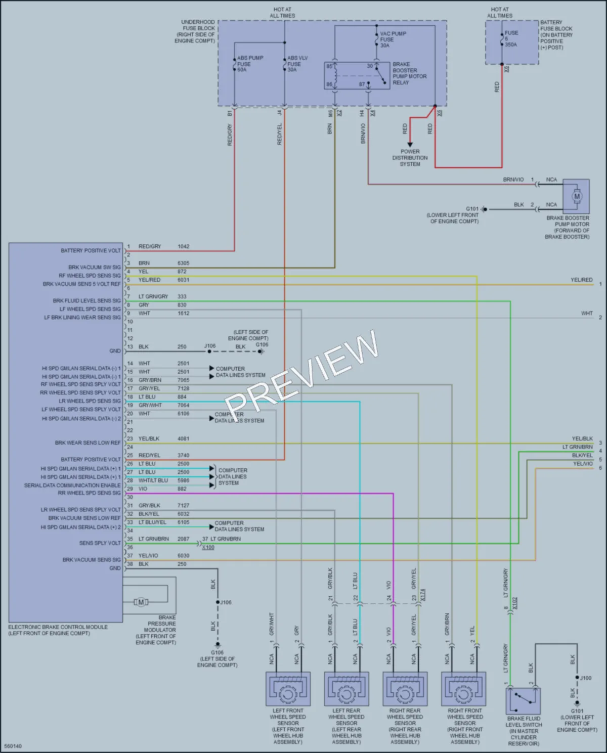 2017 Chevrolet CorvetteZ06 Anti Lock Brakes wiring diagram preview