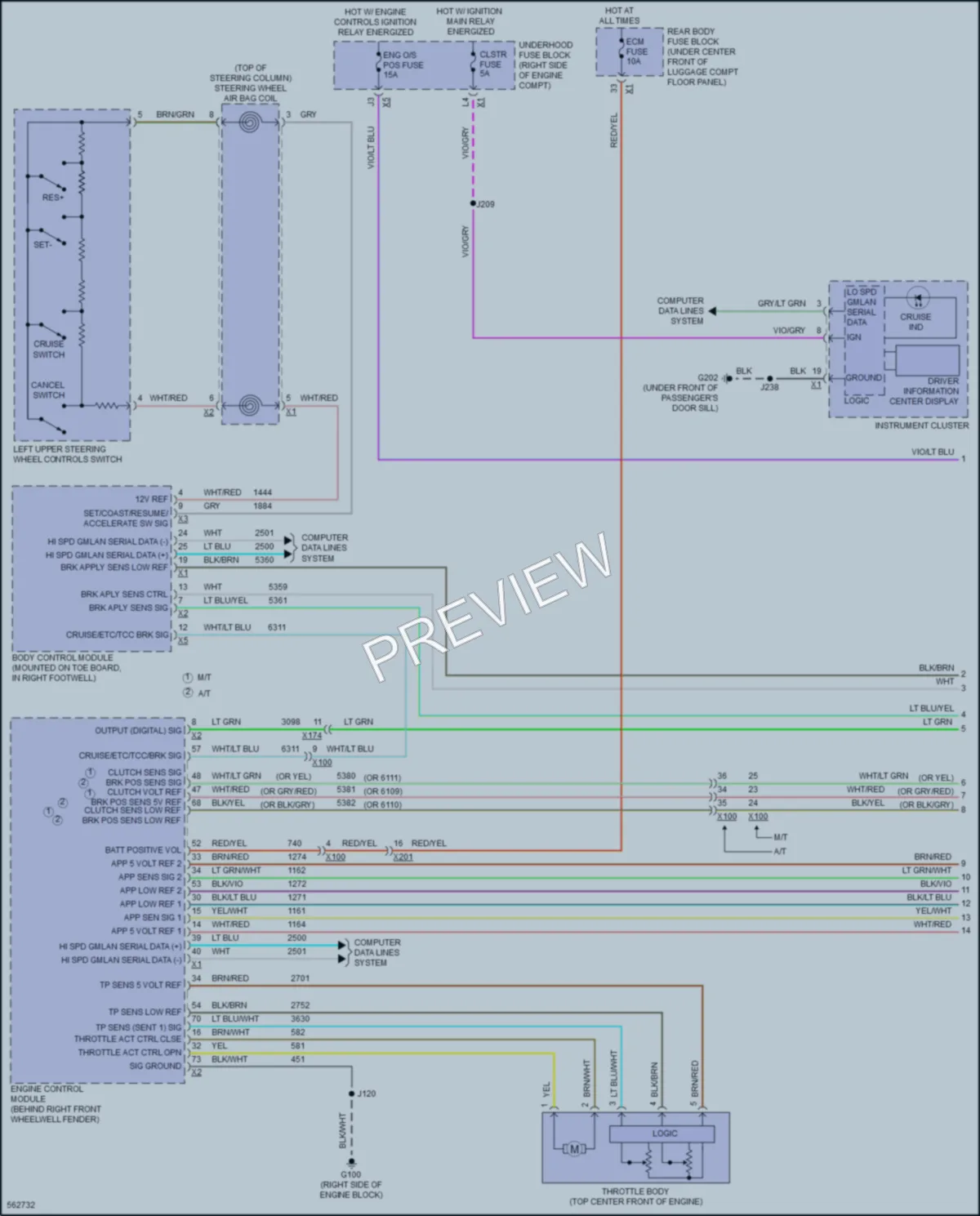 2017 Chevrolet CorvetteZ06 Cruise Control wiring diagram preview