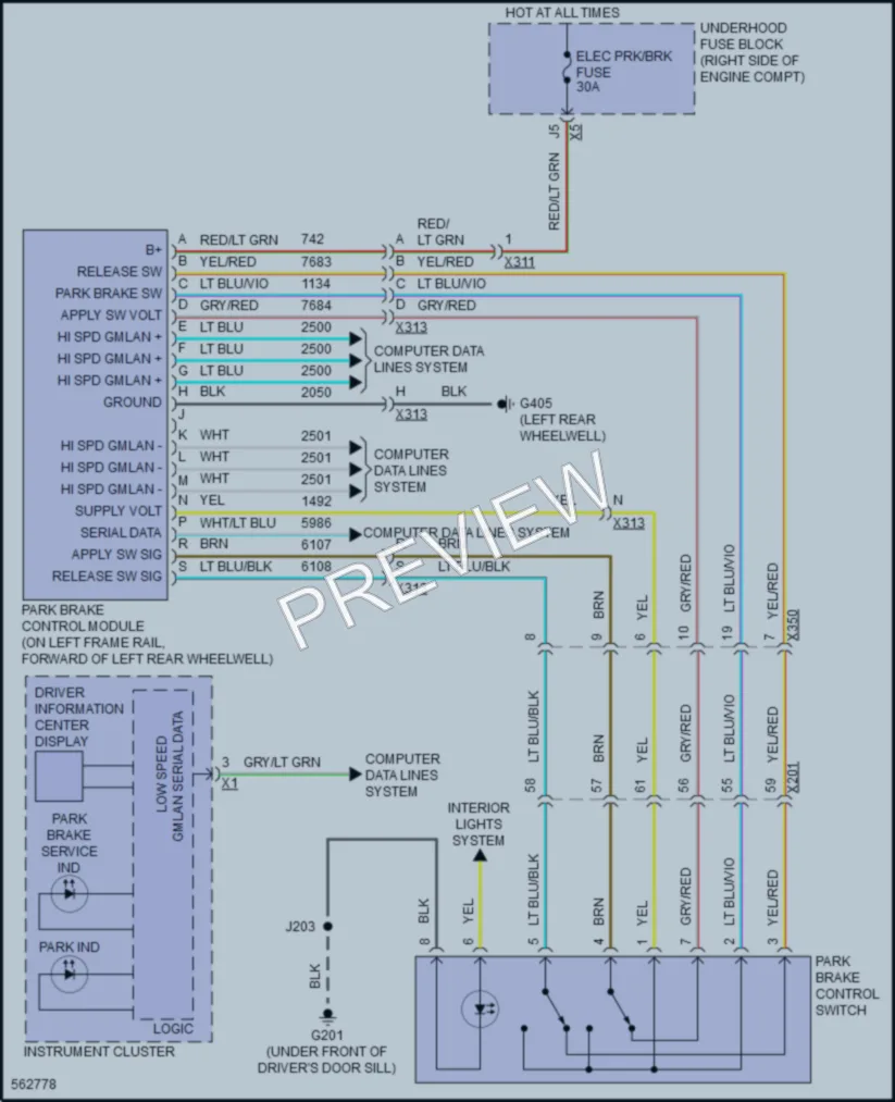 2017 Chevrolet CorvetteZ06 Shift Interlock wiring diagram preview