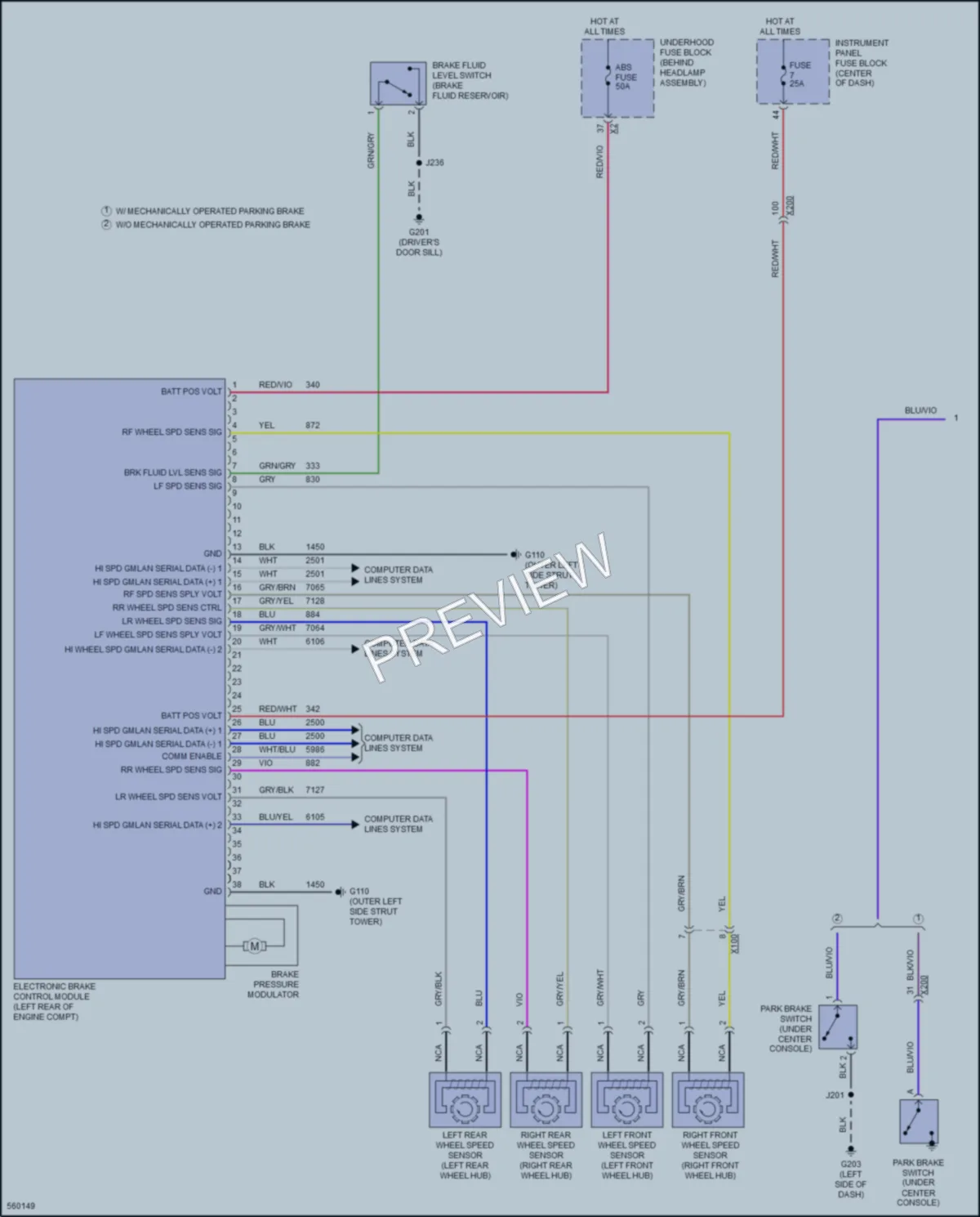 2017 Chevrolet Cruze Anti Lock Brakes wiring diagram preview