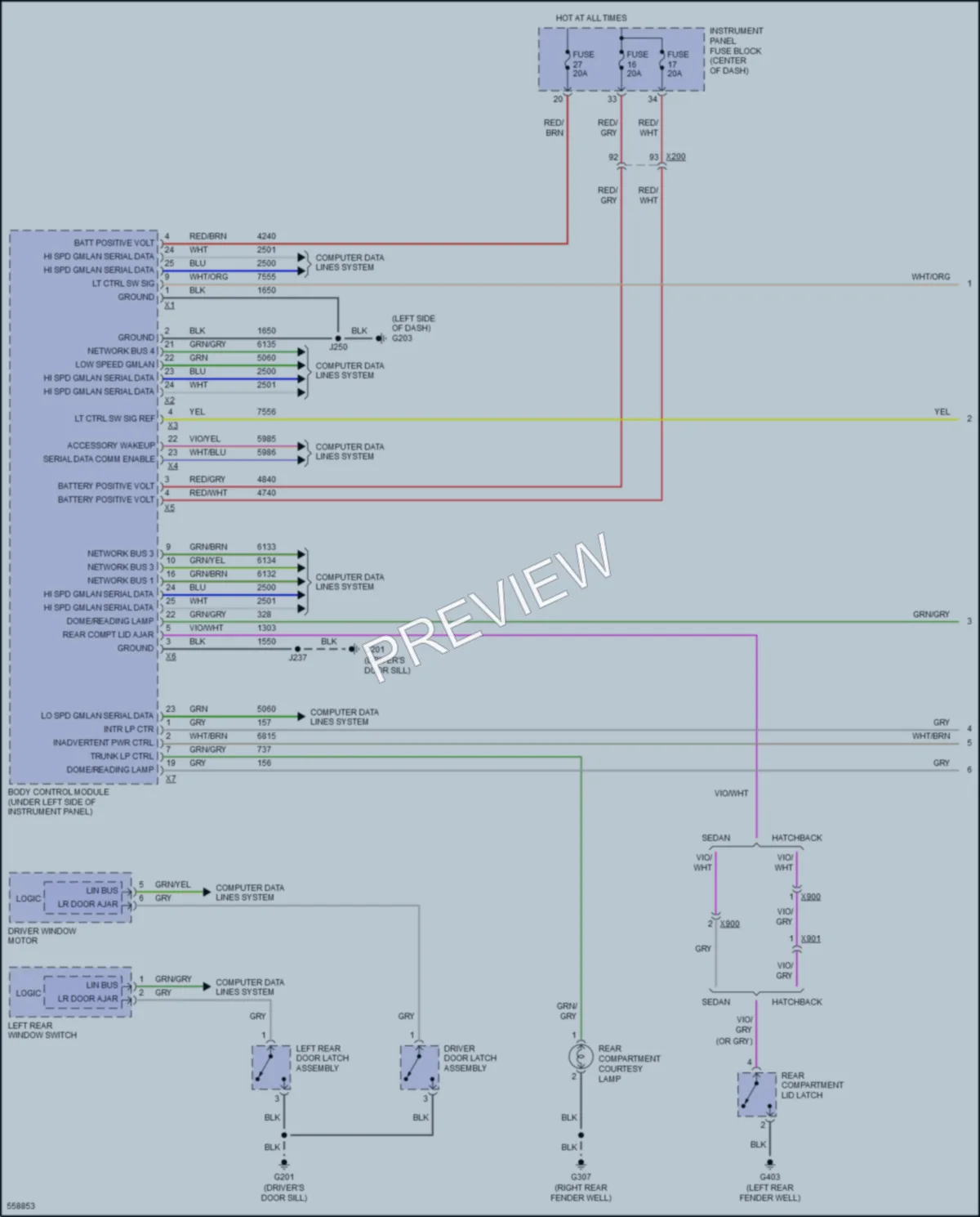 2017 Chevrolet Cruze Interior Lights wiring diagram preview