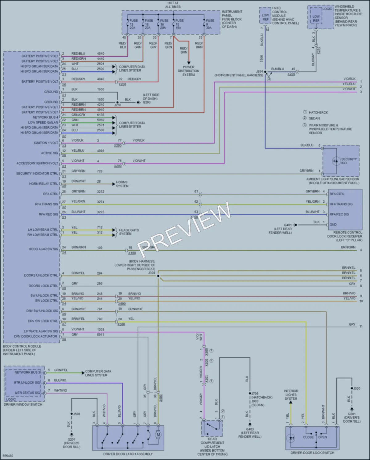 2017 Chevrolet Cruze Power Door Locks wiring diagram preview