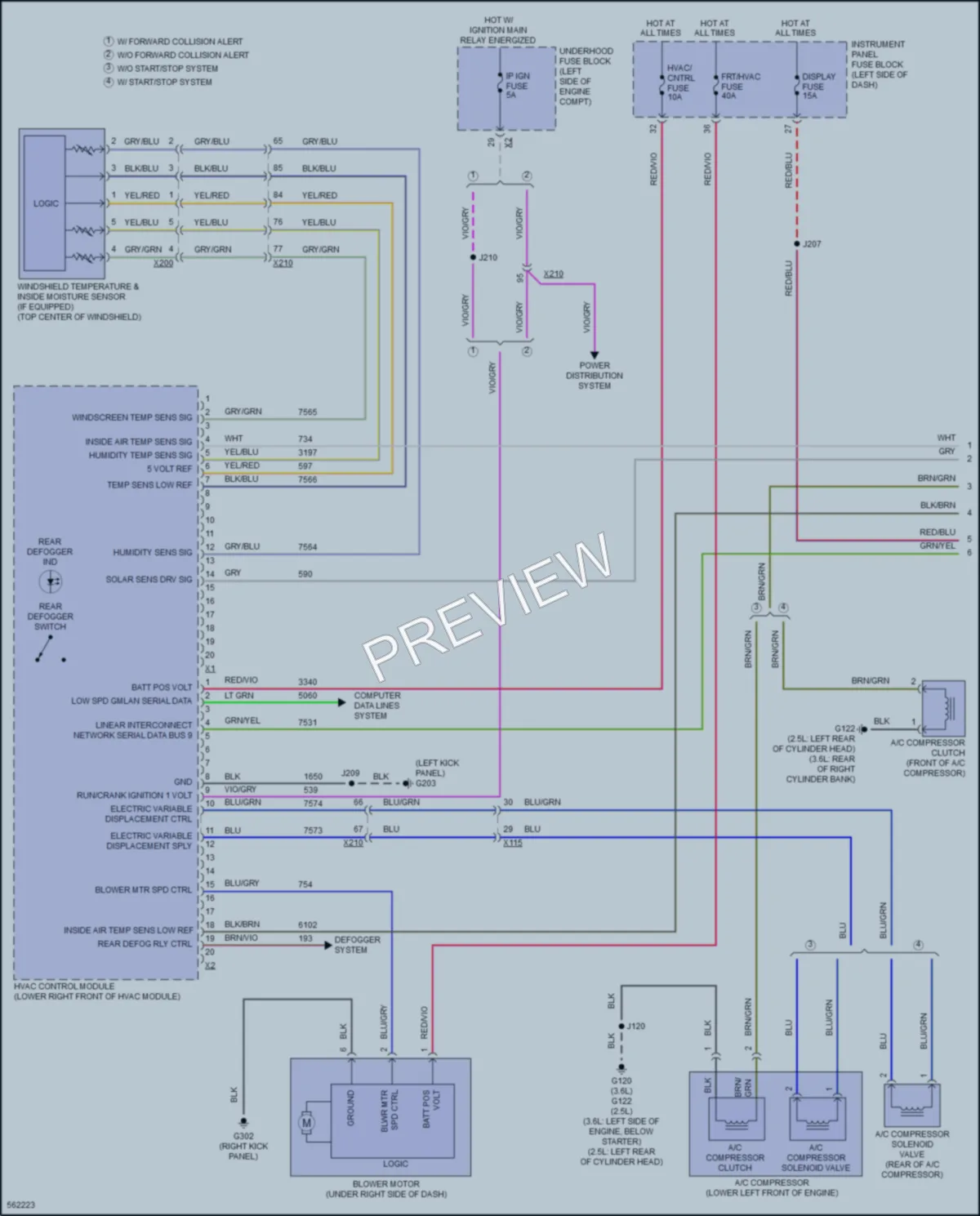 2017 Chevrolet Impala Air Conditioning wiring diagram preview
