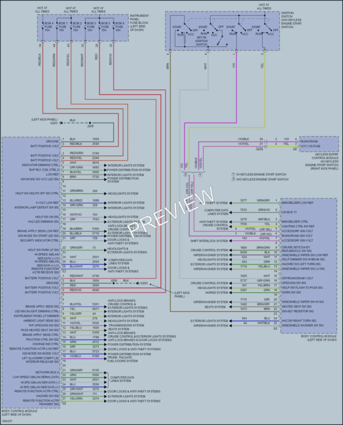 2017 Chevrolet Impala Body Control Modules wiring diagram preview