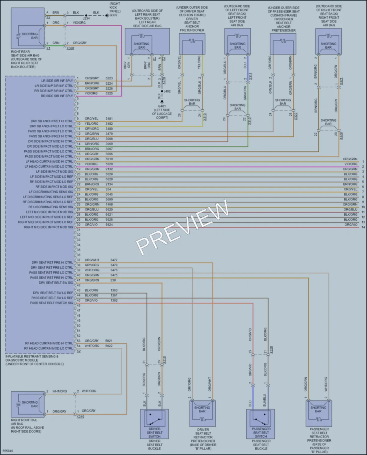 2017 Chevrolet Impala Supplemental Restraints wiring diagram preview