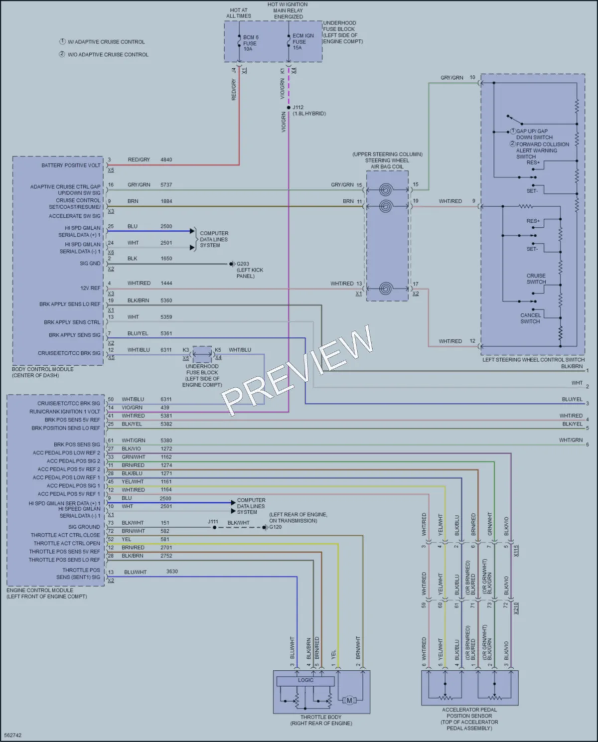 2017 Chevrolet Malibu Cruise Control wiring diagram preview