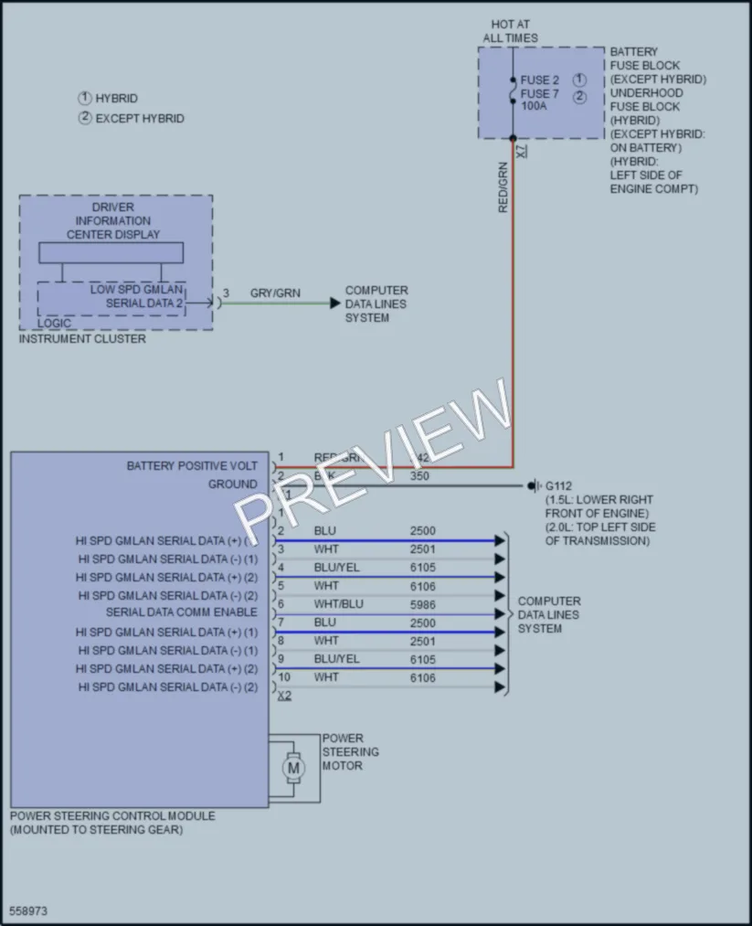 2017 Chevrolet Malibu Electronic Power Steering wiring diagram preview
