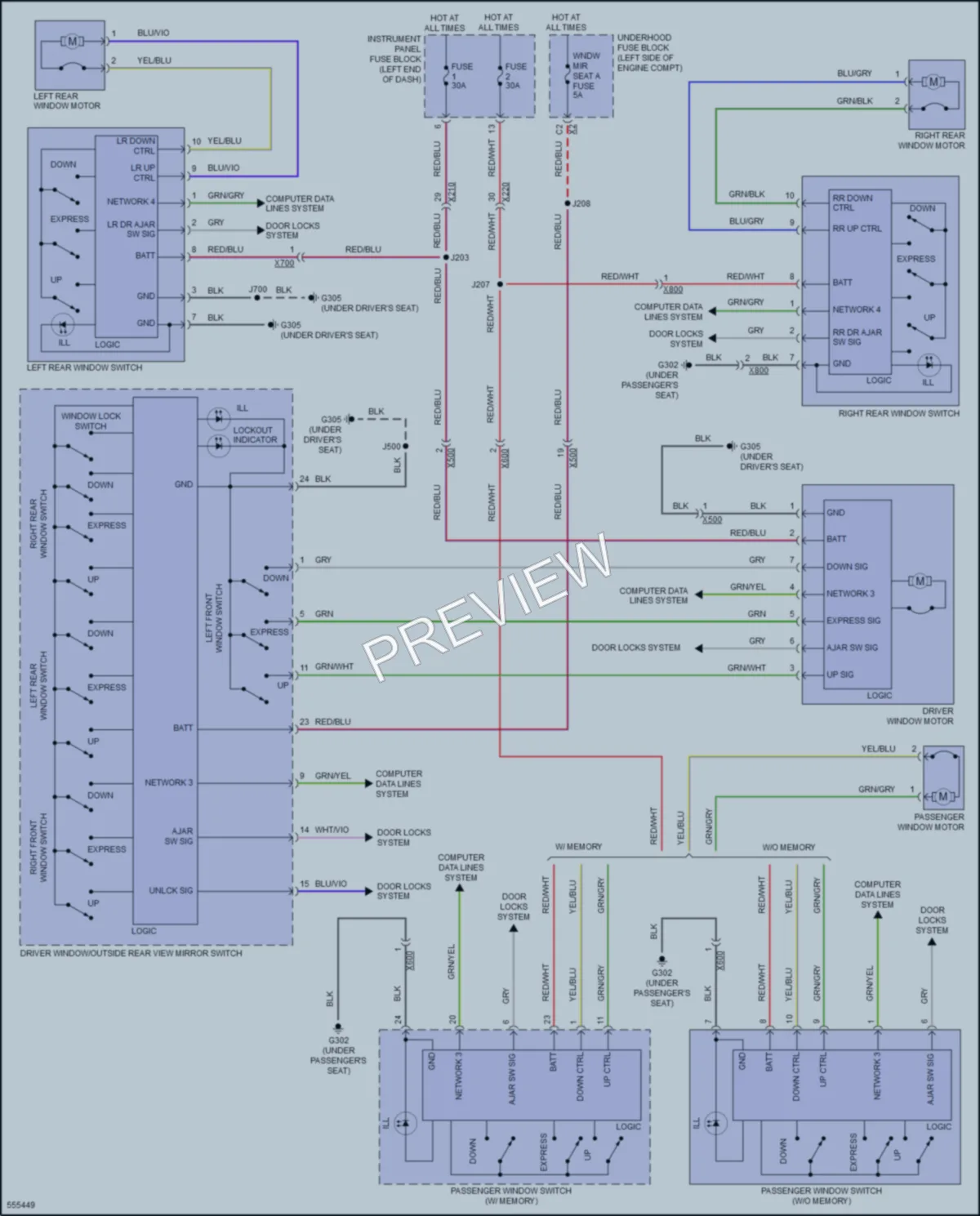 2017 Chevrolet Malibu Power Windows wiring diagram preview