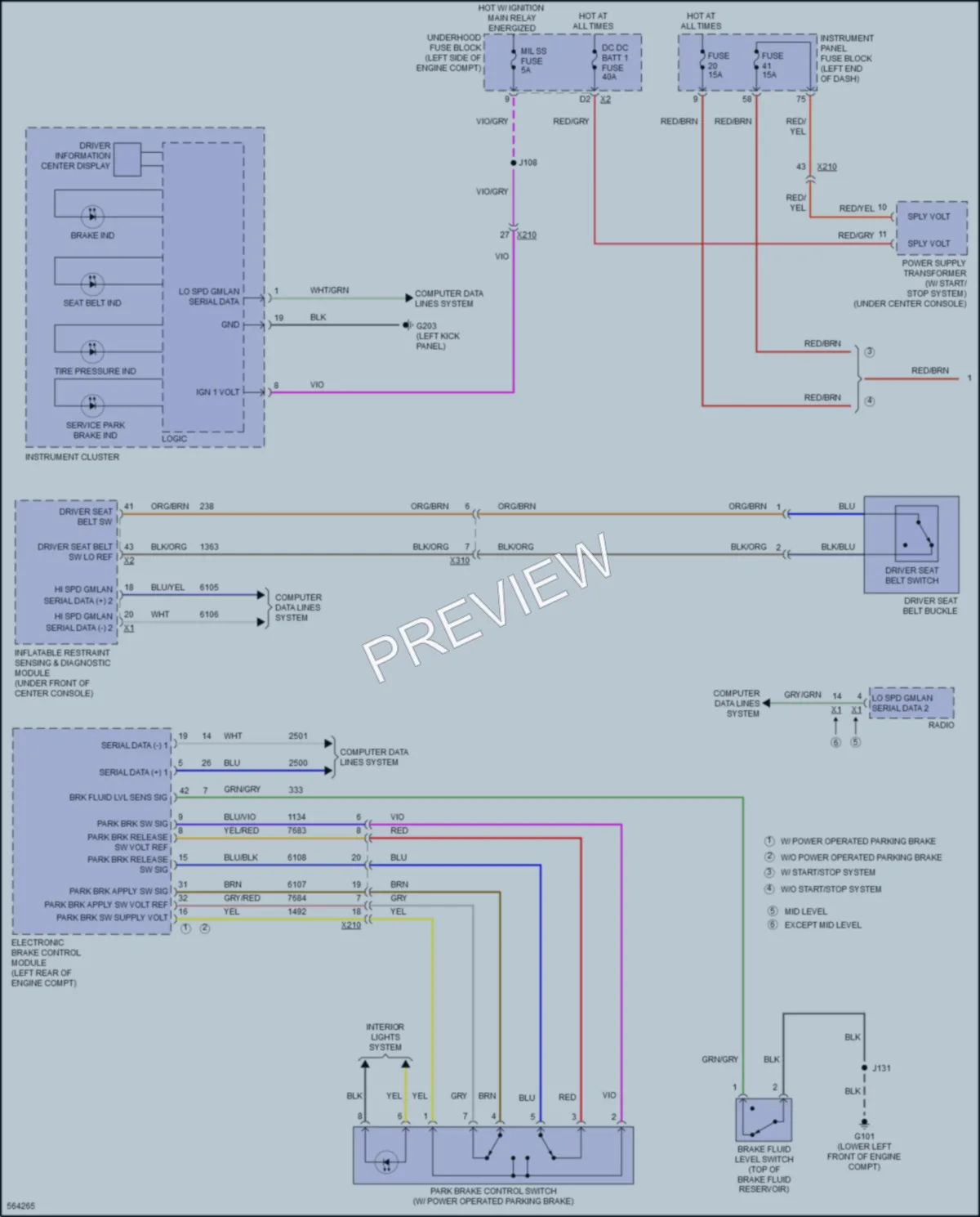 2017 Chevrolet Malibu Warning Systems wiring diagram preview