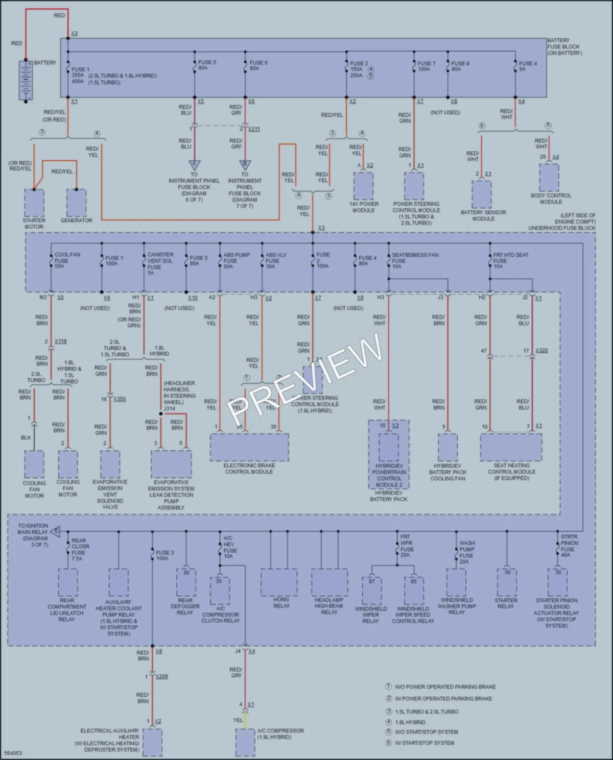 2017 Chevrolet MalibuHybrid Power Distribution wiring diagram preview