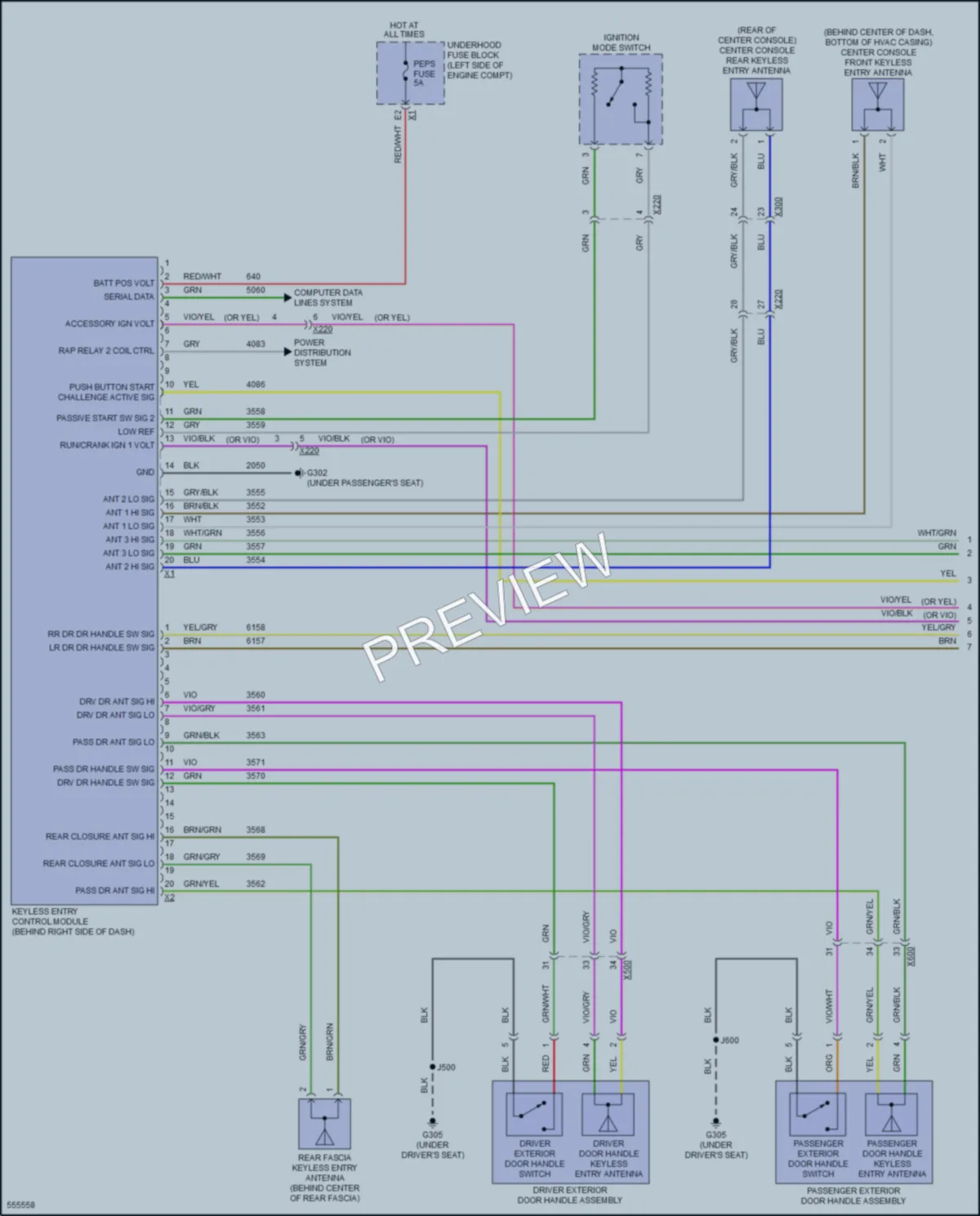 2017 Chevrolet MalibuHybrid Power Door Locks wiring diagram preview