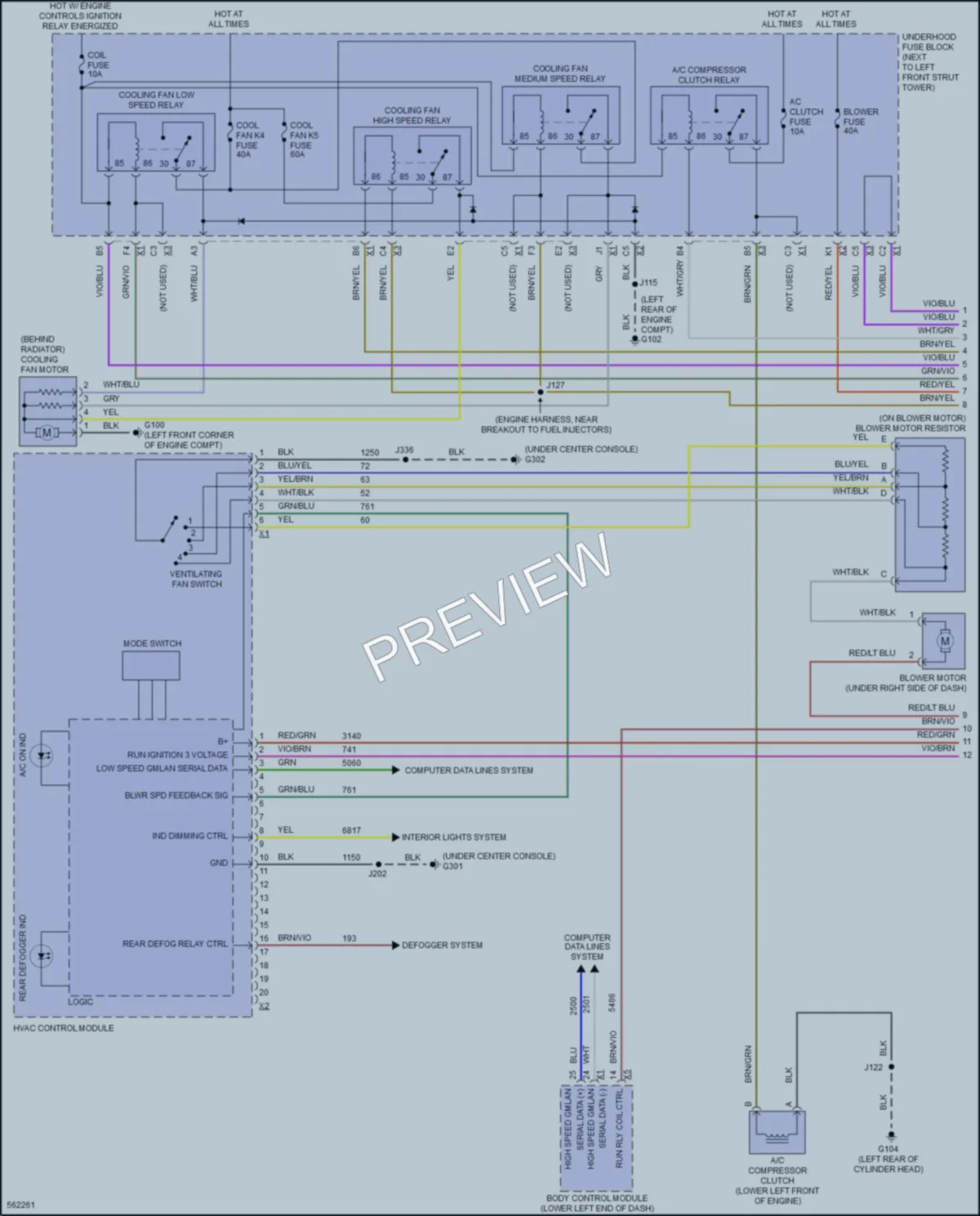 2017 Chevrolet Sonic Air Conditioning wiring diagram preview