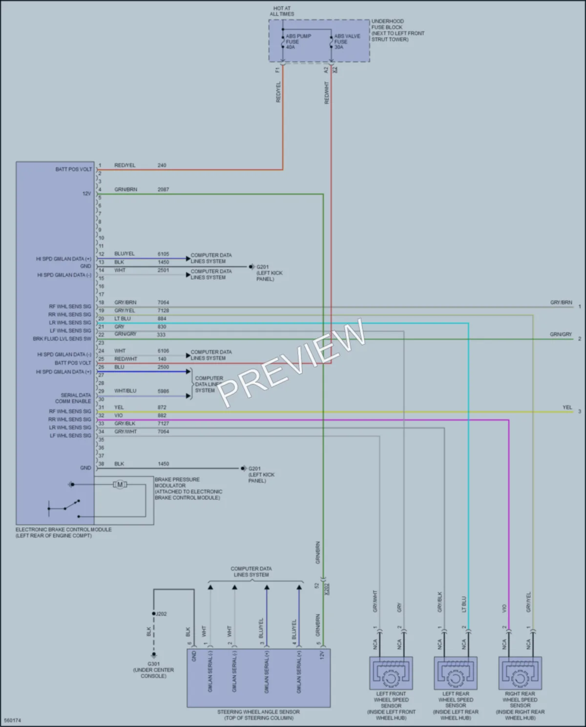 2017 Chevrolet Sonic Anti Lock Brakes wiring diagram preview
