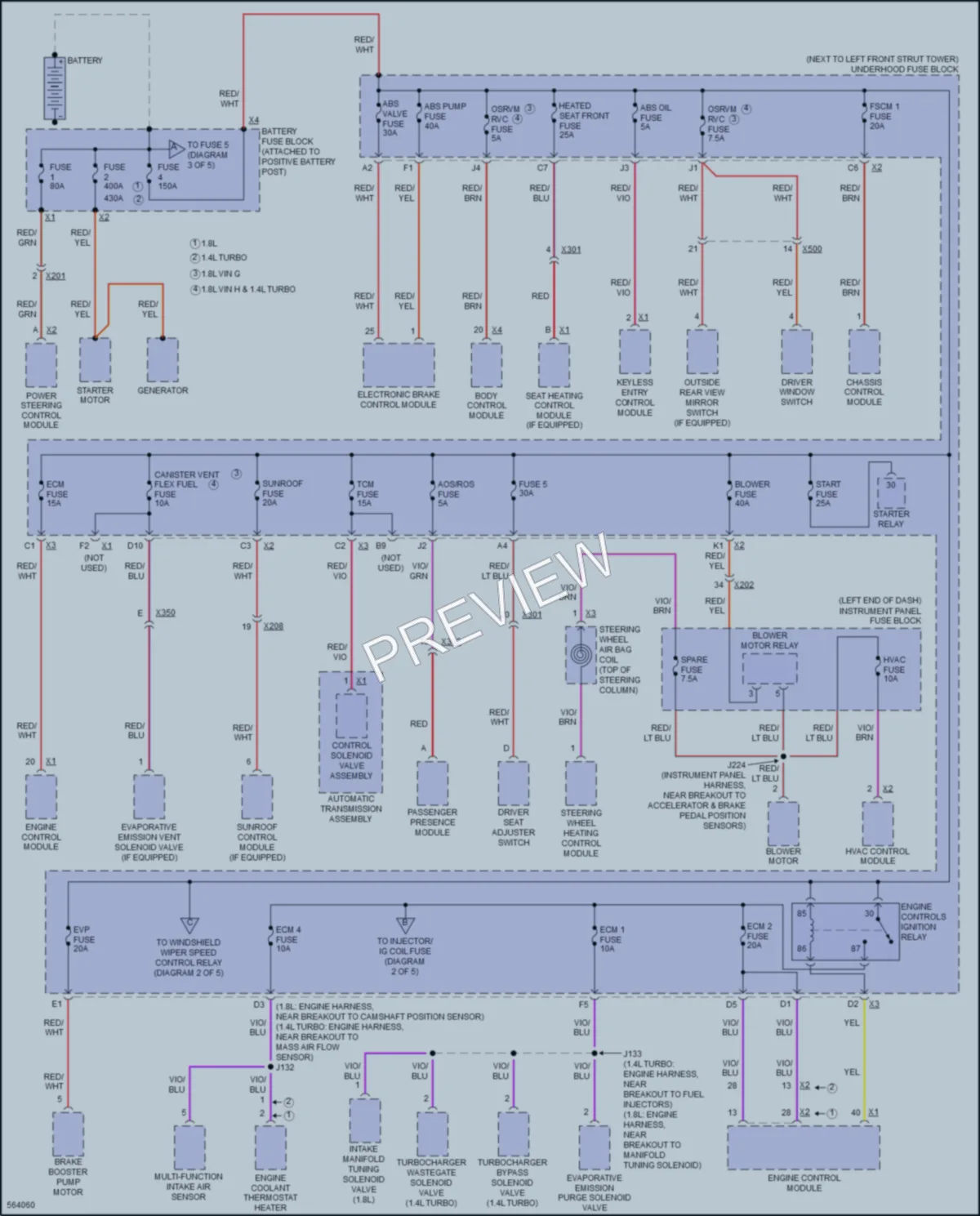 2017 Chevrolet Sonic Power Distribution wiring diagram preview