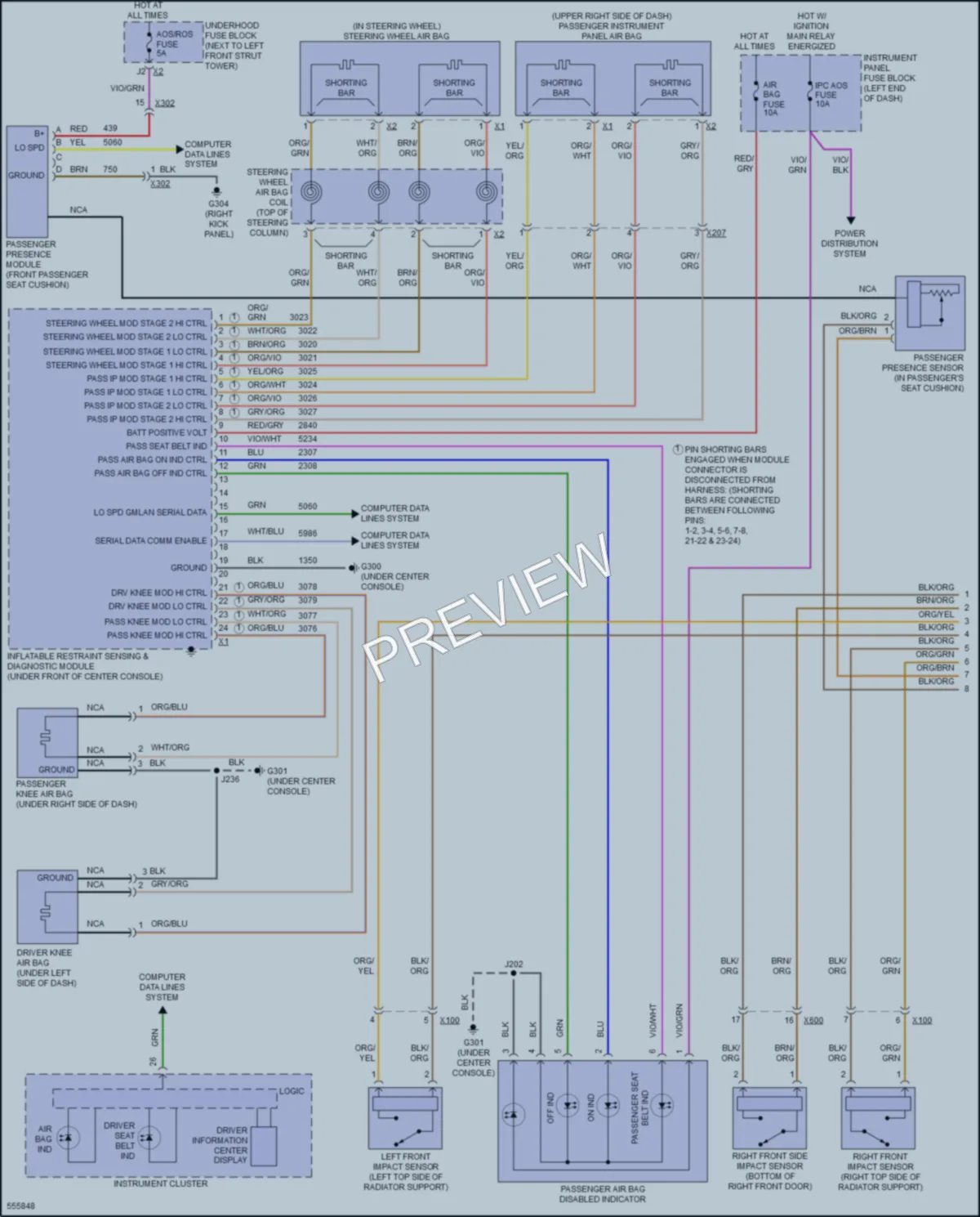 2017 Chevrolet Sonic Supplemental Restraints wiring diagram preview