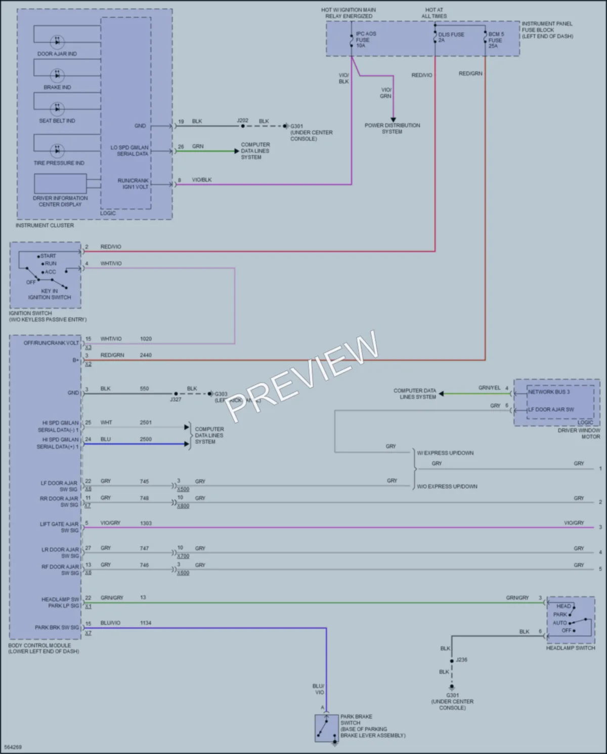 2017 Chevrolet Sonic Warning Systems wiring diagram preview