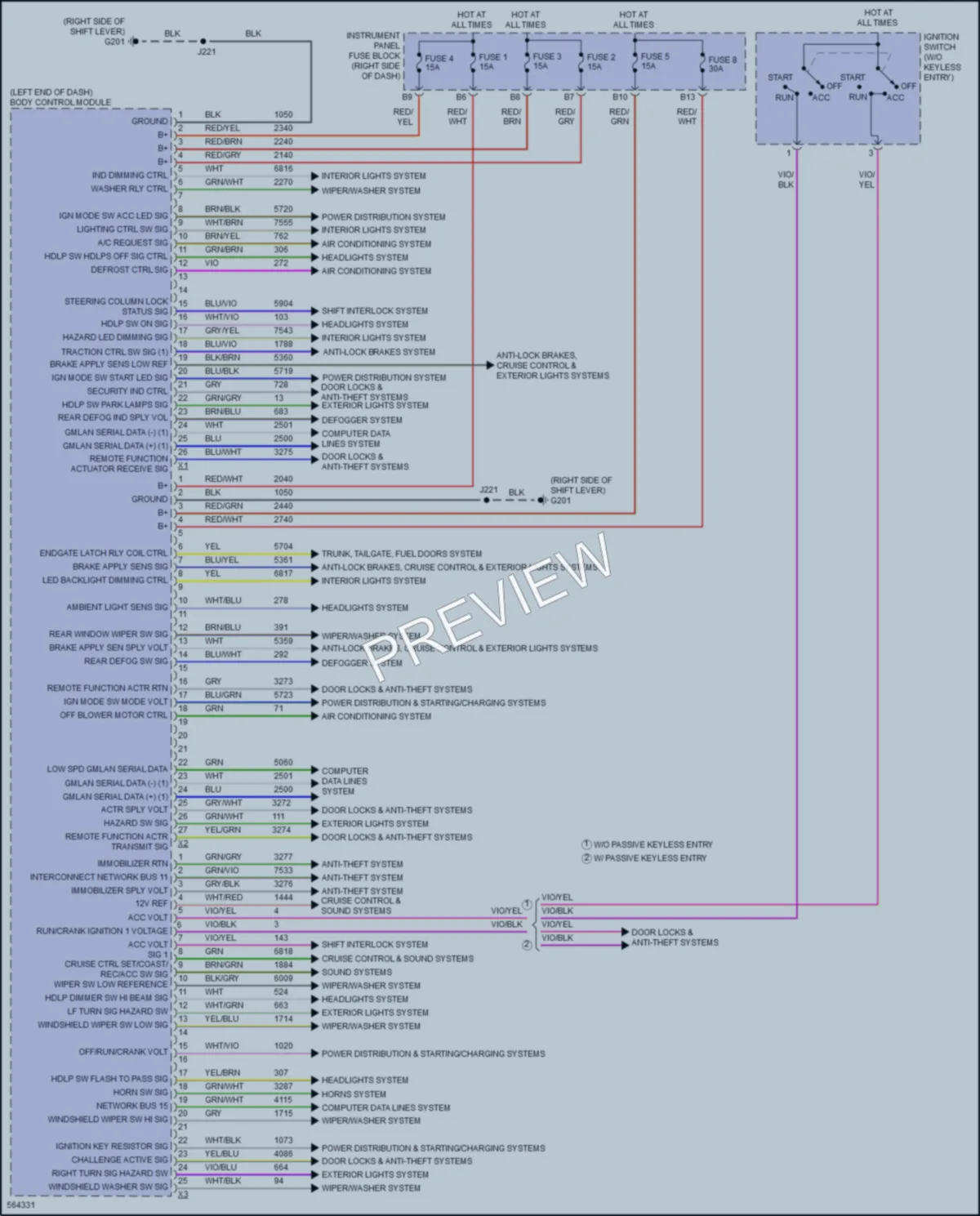 2017 Chevrolet Spark Body Control Modules wiring diagram preview