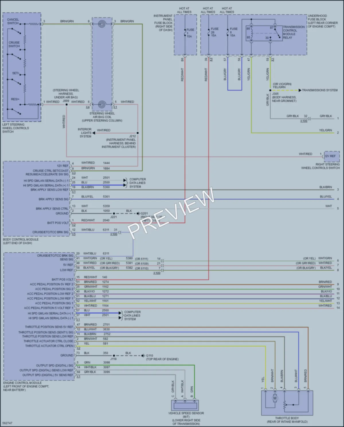 2017 Chevrolet Spark Cruise Control wiring diagram preview