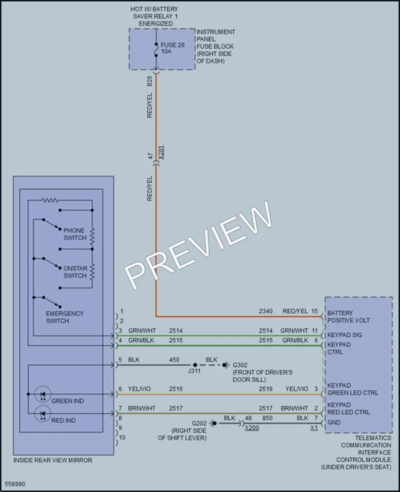 2017 Chevrolet Spark Power Mirrors wiring diagram preview