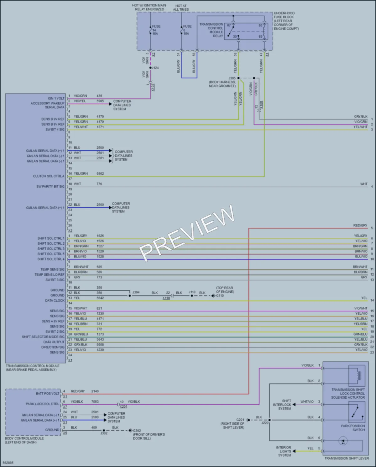 2017 Chevrolet Spark Transmission wiring diagram preview