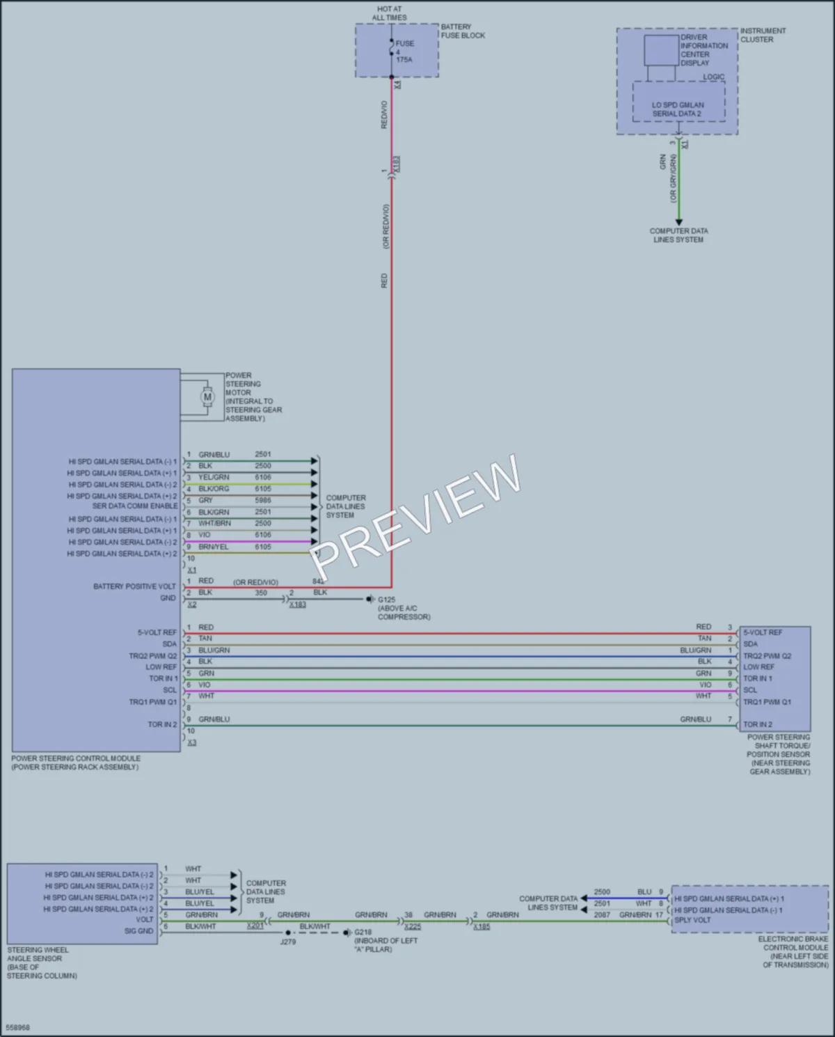 2017 Chevrolet Suburban Electronic Power Steering wiring diagram preview