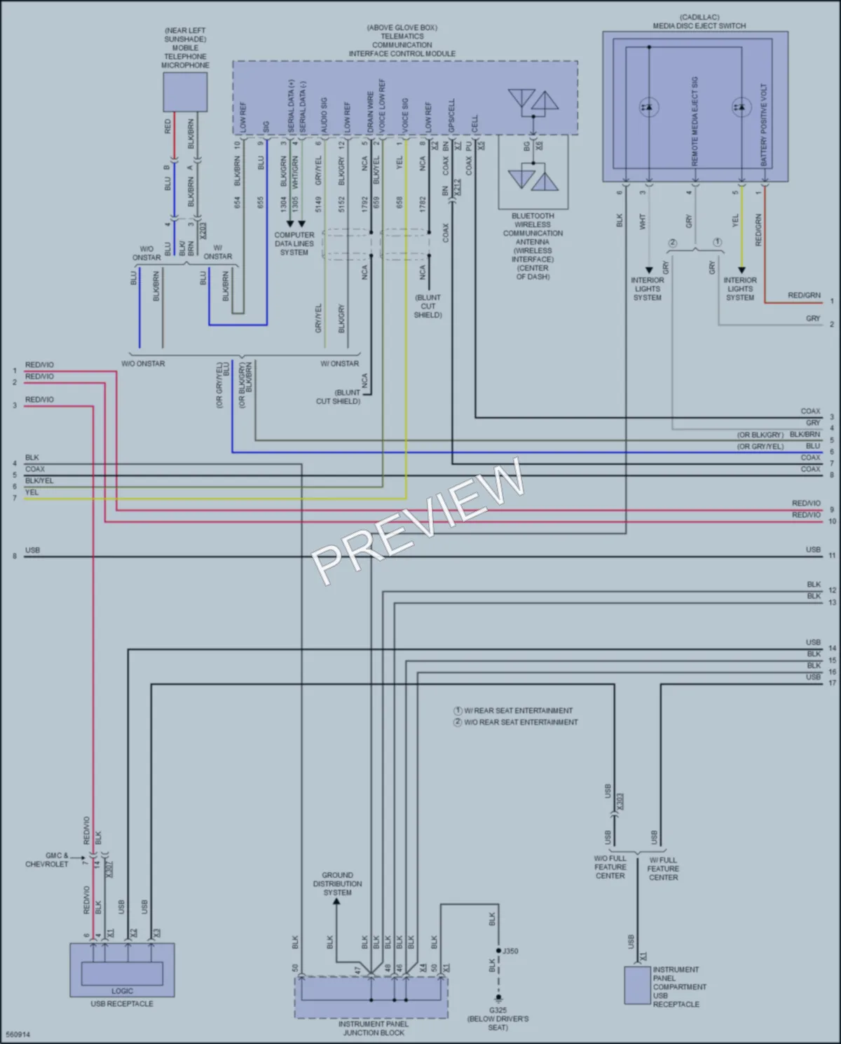2017 Chevrolet Suburban Navigation wiring diagram preview