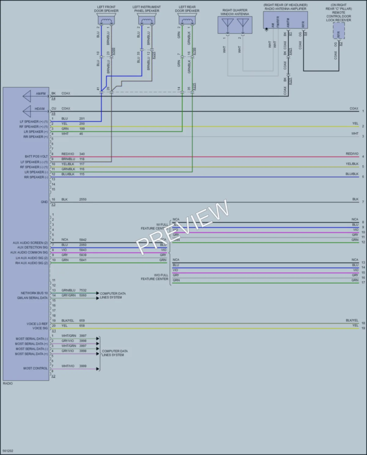 2017 Chevrolet SuburbanHD Radio wiring diagram preview