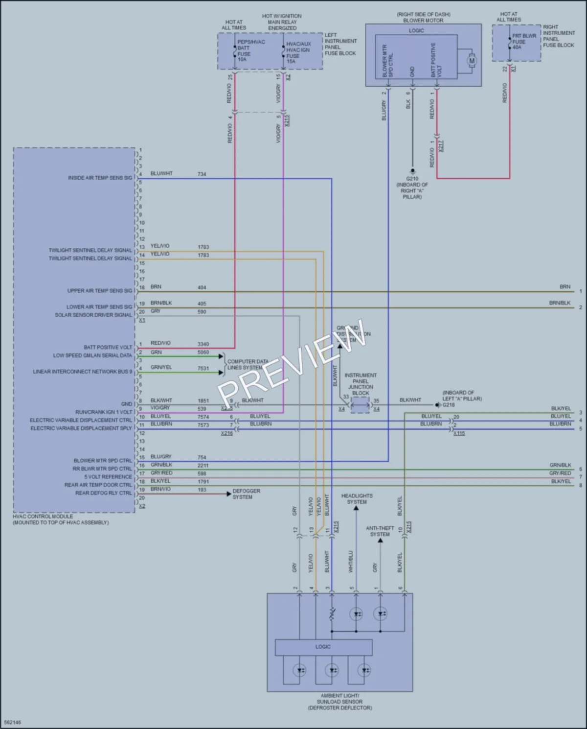 2017 Chevrolet Tahoe Air Conditioning wiring diagram preview