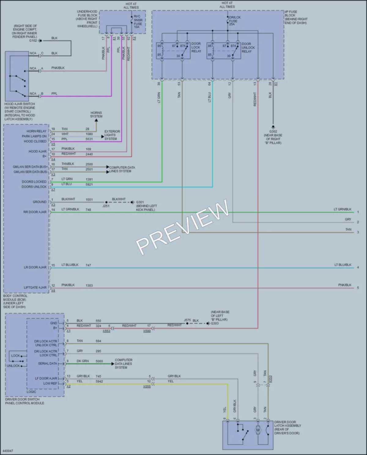 2017 Chevrolet Traverse Power Door Locks wiring diagram preview