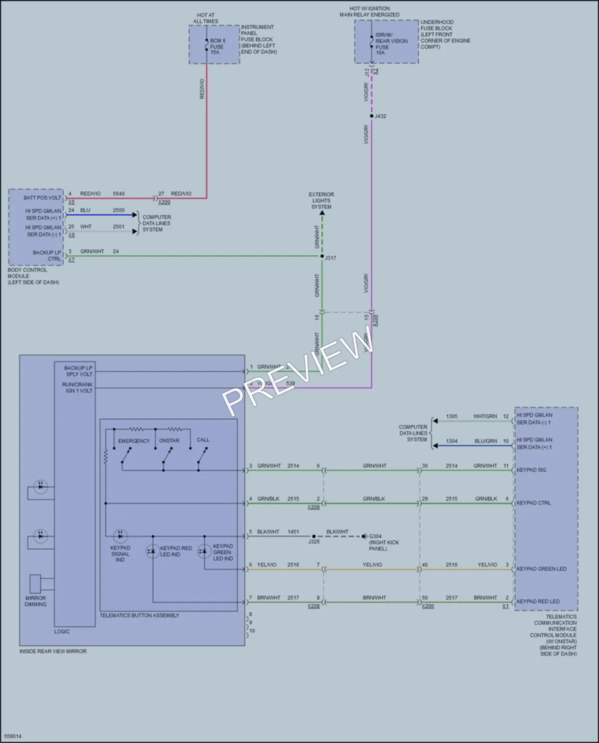 2017 Chevrolet Trax Power Mirrors wiring diagram preview
