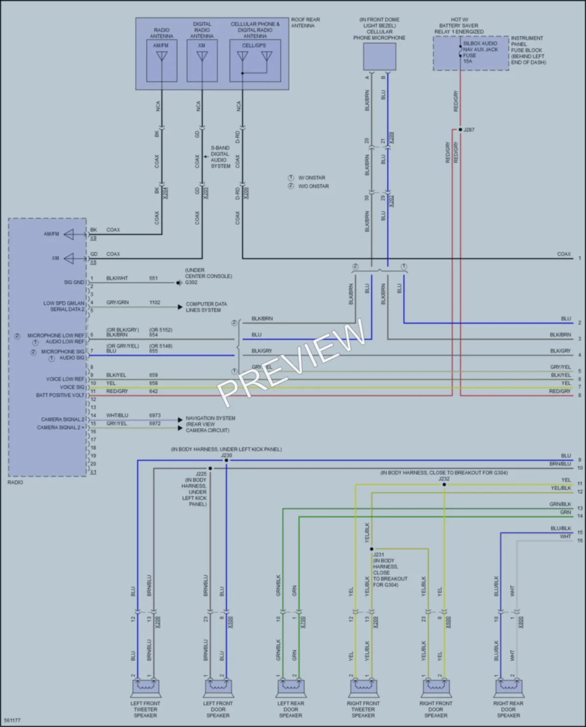 2017 Chevrolet Trax Radio wiring diagram preview