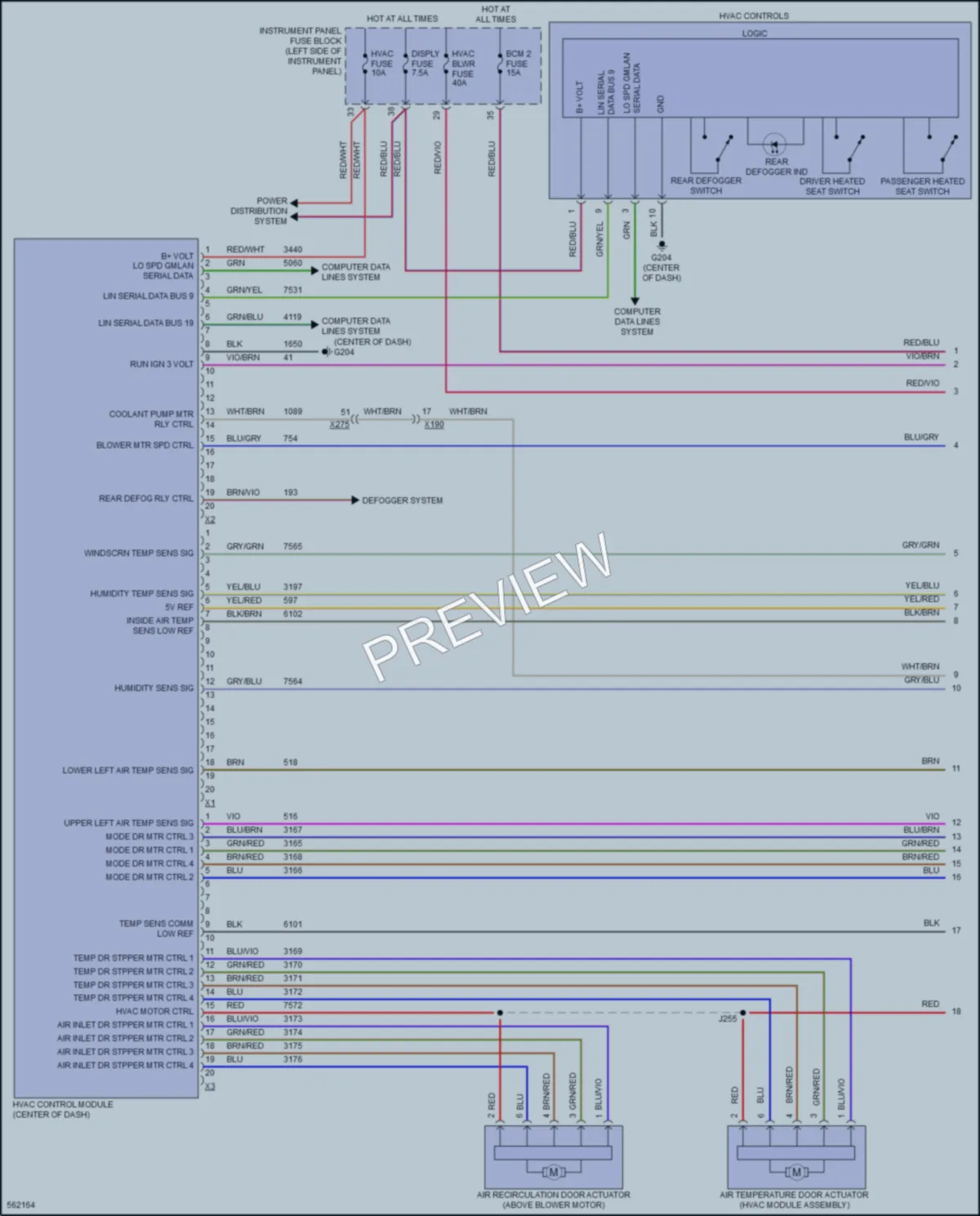 2017 Chevrolet Volt Air Conditioning wiring diagram preview