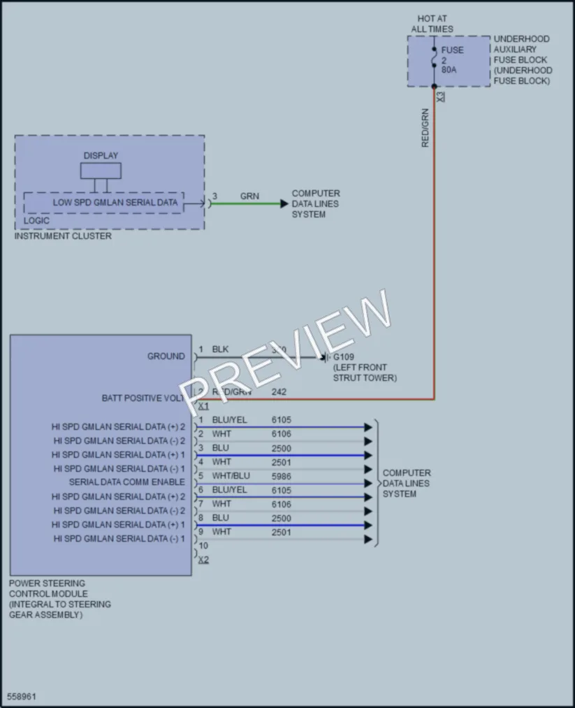 2017 Chevrolet Volt Electronic Power Steering wiring diagram preview