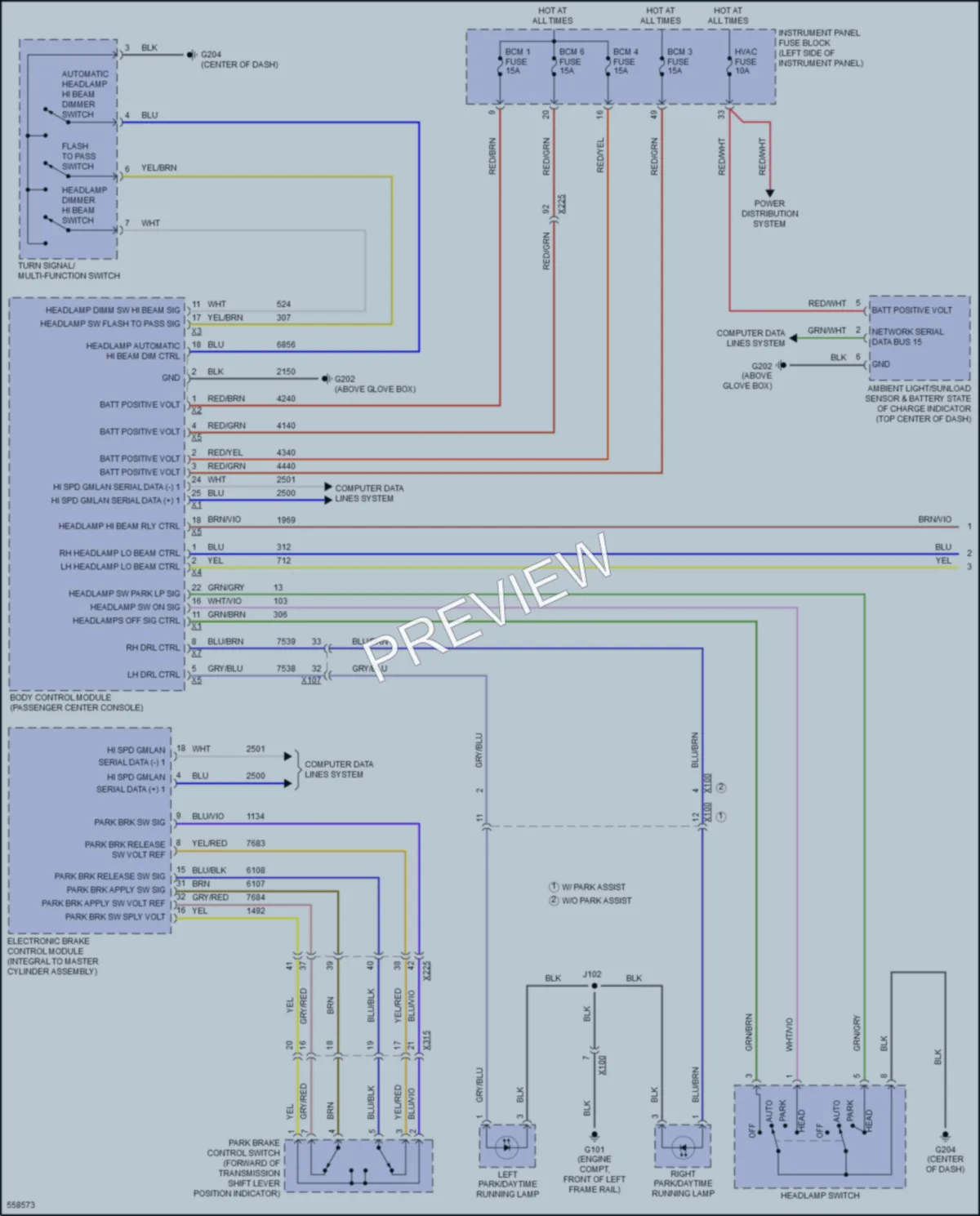 2017 Chevrolet Volt Headlights wiring diagram preview