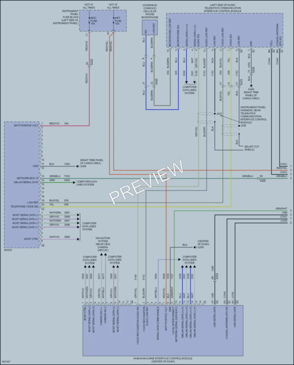2017 Chevrolet Volt Radio wiring diagram preview