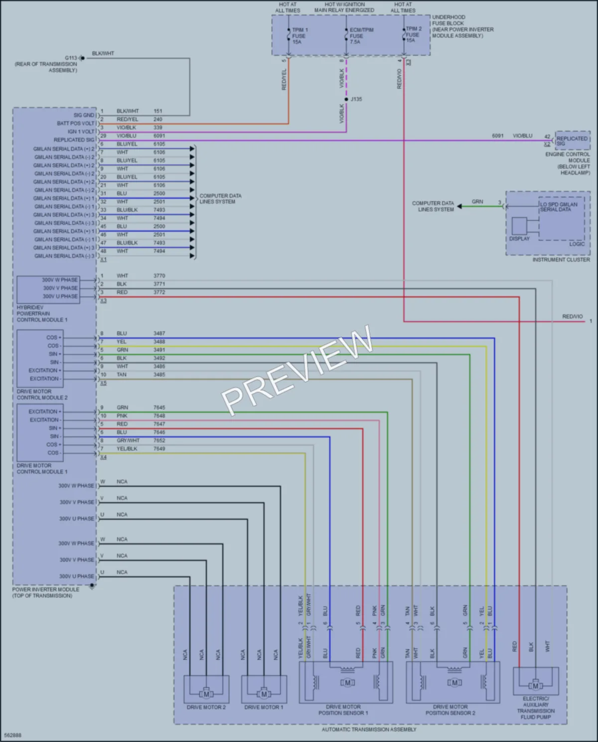 2017 Chevrolet Volt Transmission wiring diagram preview