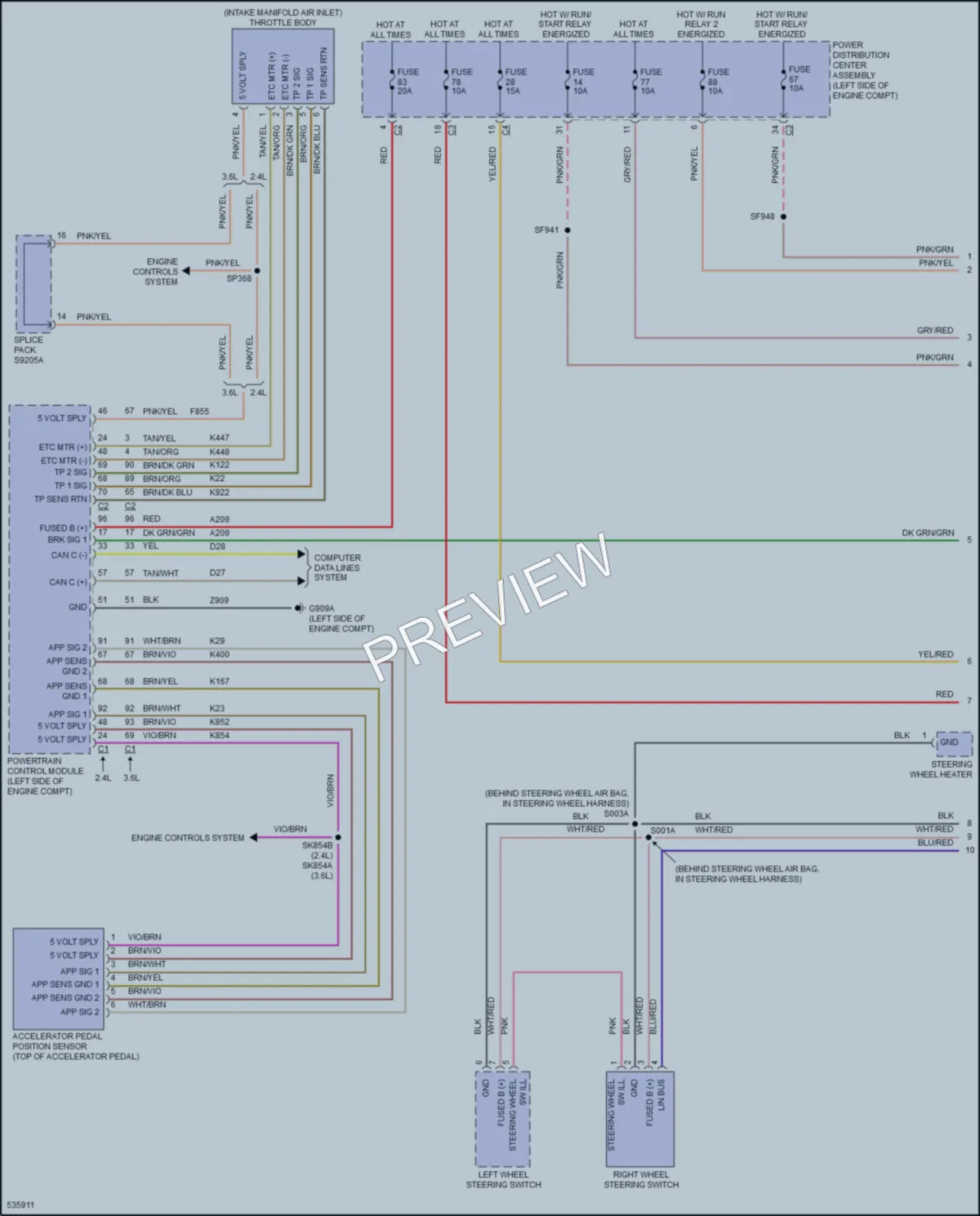 2017 Chrysler 200 Cruise Control wiring diagram preview