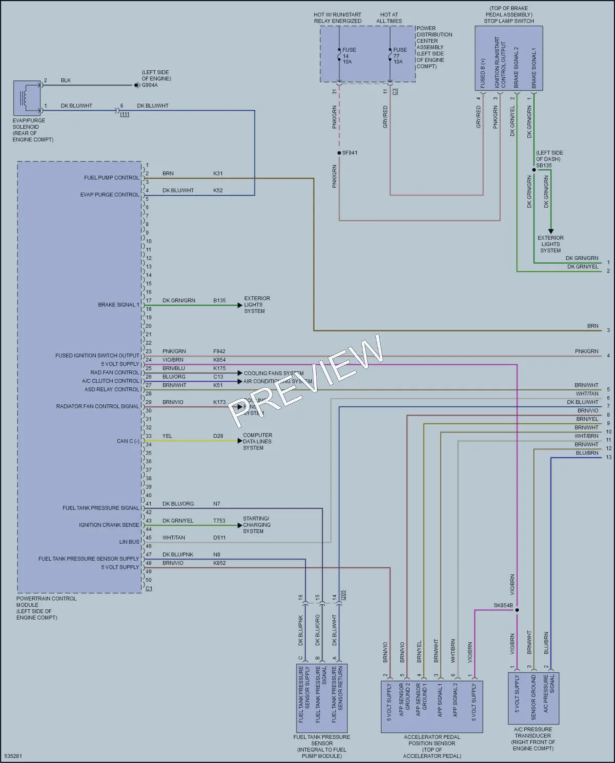 2017 Chrysler 200 Engine Performance wiring diagram preview