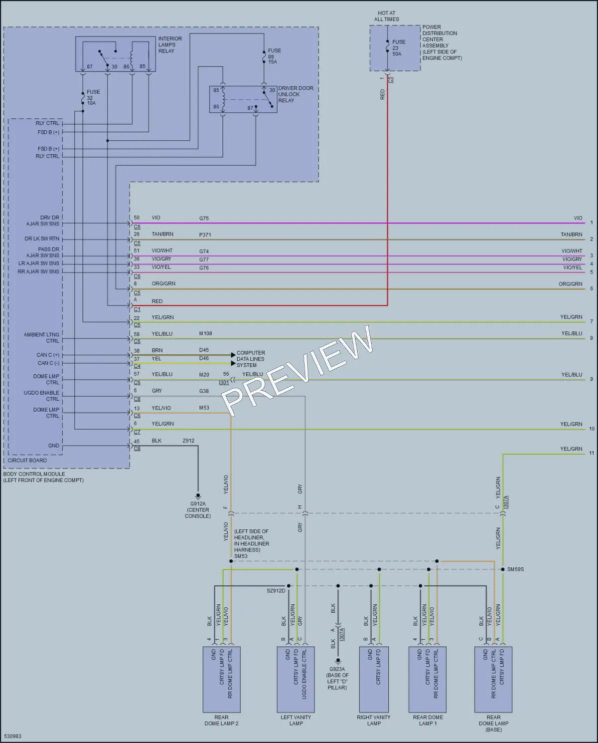 2017 Chrysler 200 Interior Lights wiring diagram preview