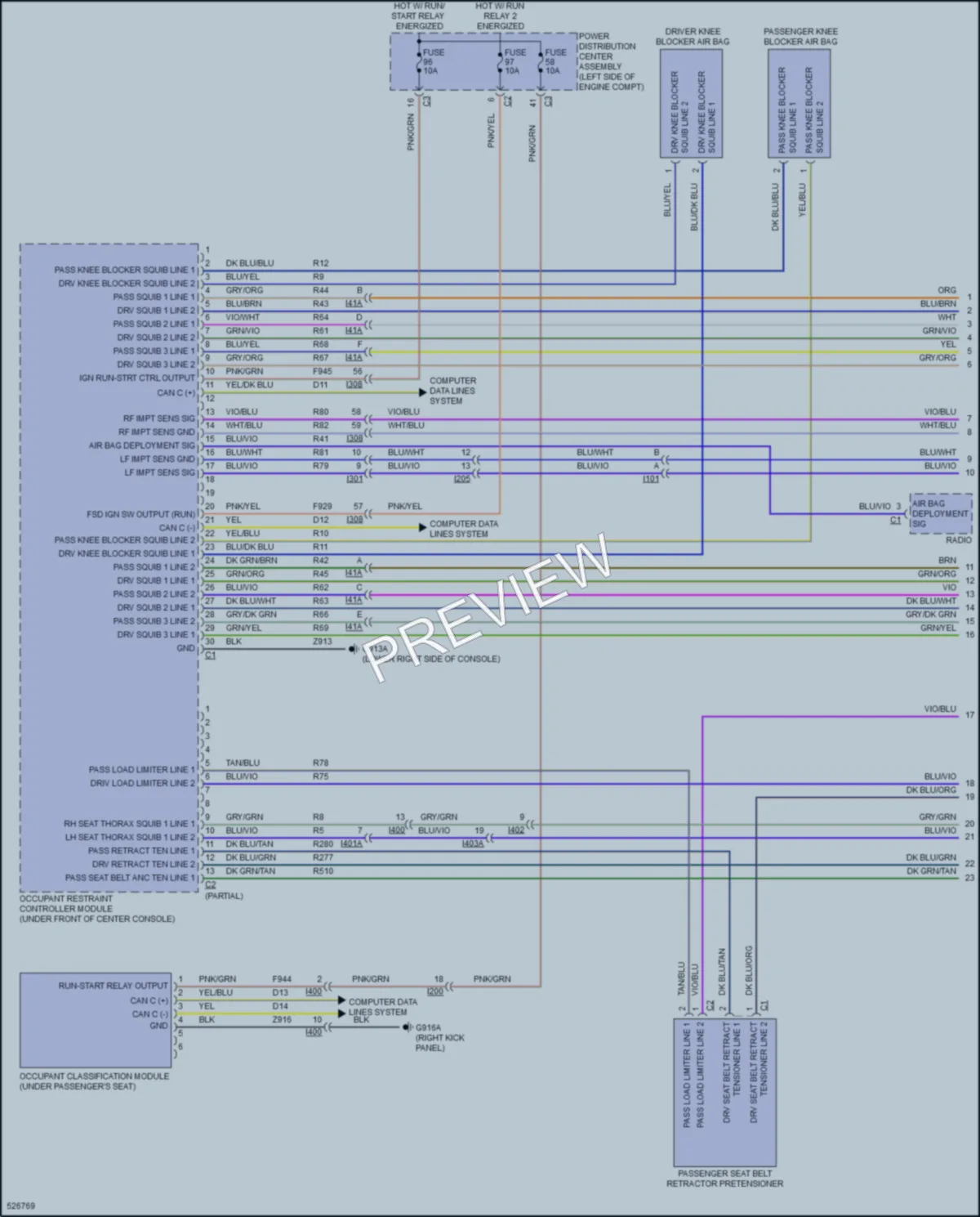 2017 Chrysler 200 Supplemental Restraints wiring diagram preview