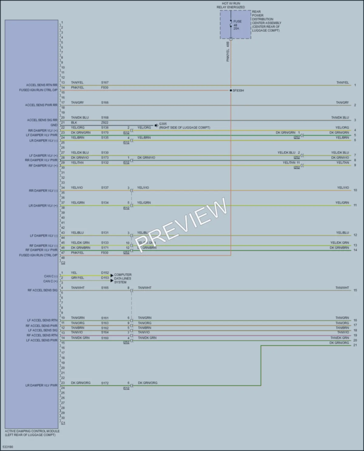 2017 Chrysler 300 Electronic Suspension wiring diagram preview