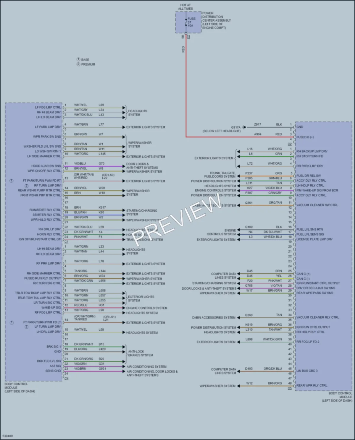 2017 Chrysler PacificaHybrid Body Control Modules wiring diagram preview