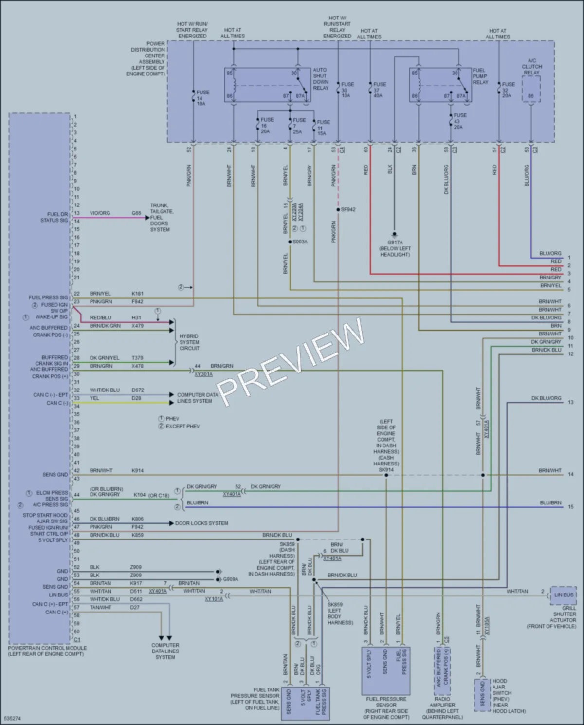 2017 Chrysler PacificaHybrid Engine Performance wiring diagram preview