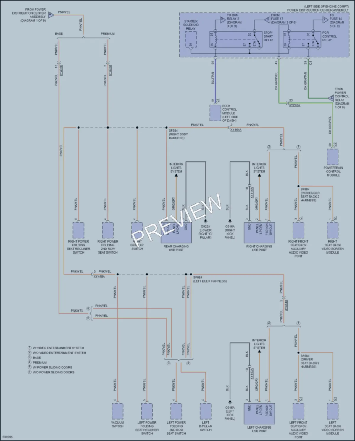 2017 Chrysler PacificaHybrid Power Distribution wiring diagram preview