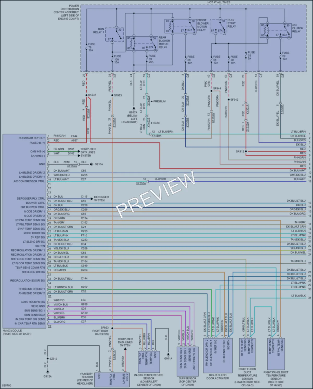 2017 Chrysler PacificaNew Air Conditioning wiring diagram preview