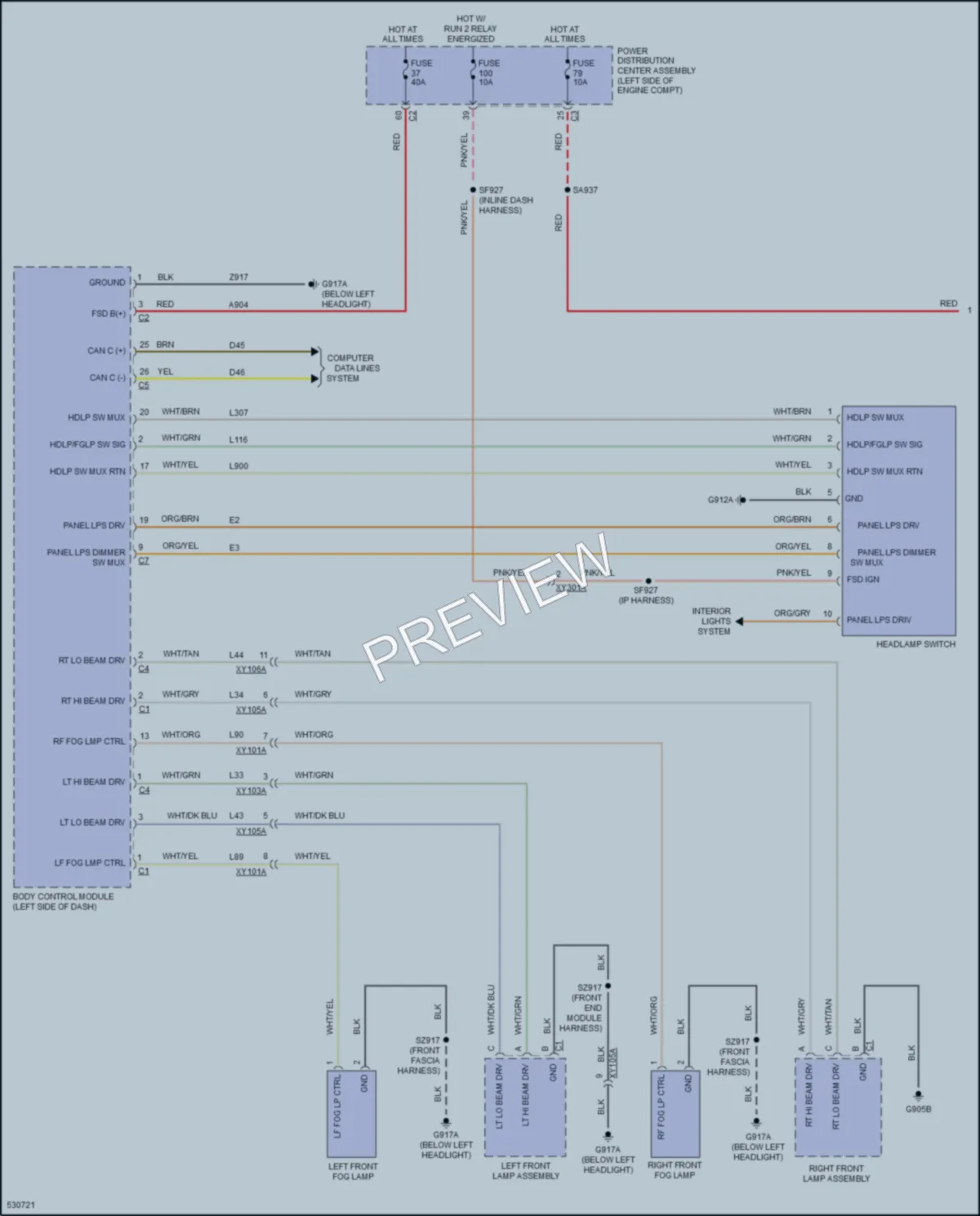 2017 Chrysler PacificaNew Headlights wiring diagram preview