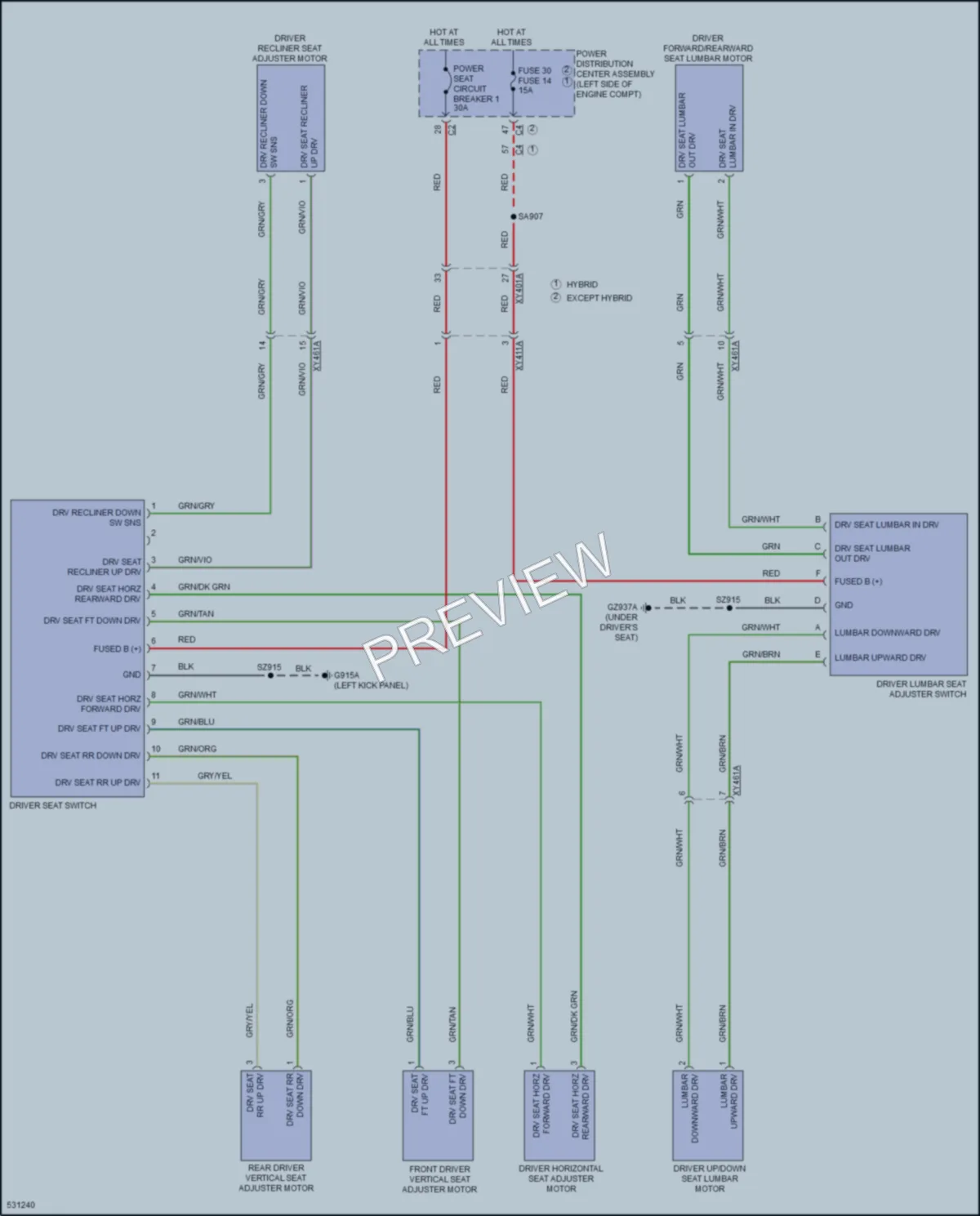 2017 Chrysler PacificaNew Power Seats wiring diagram preview
