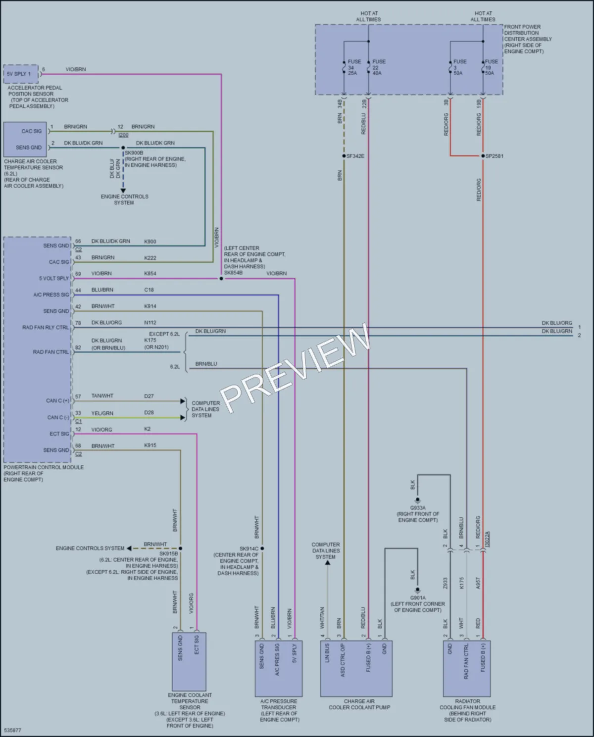 2017 Dodge Challenger Cooling Fan wiring diagram preview
