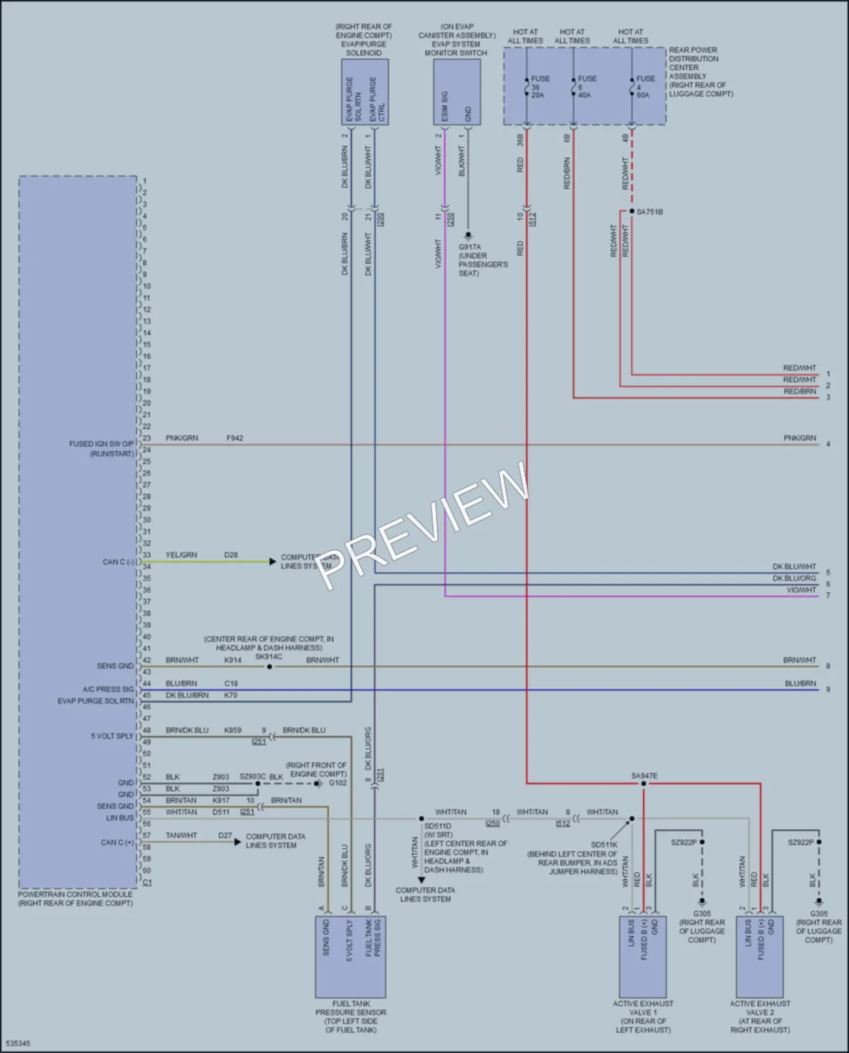 2017 Dodge Challenger Engine Performance wiring diagram preview