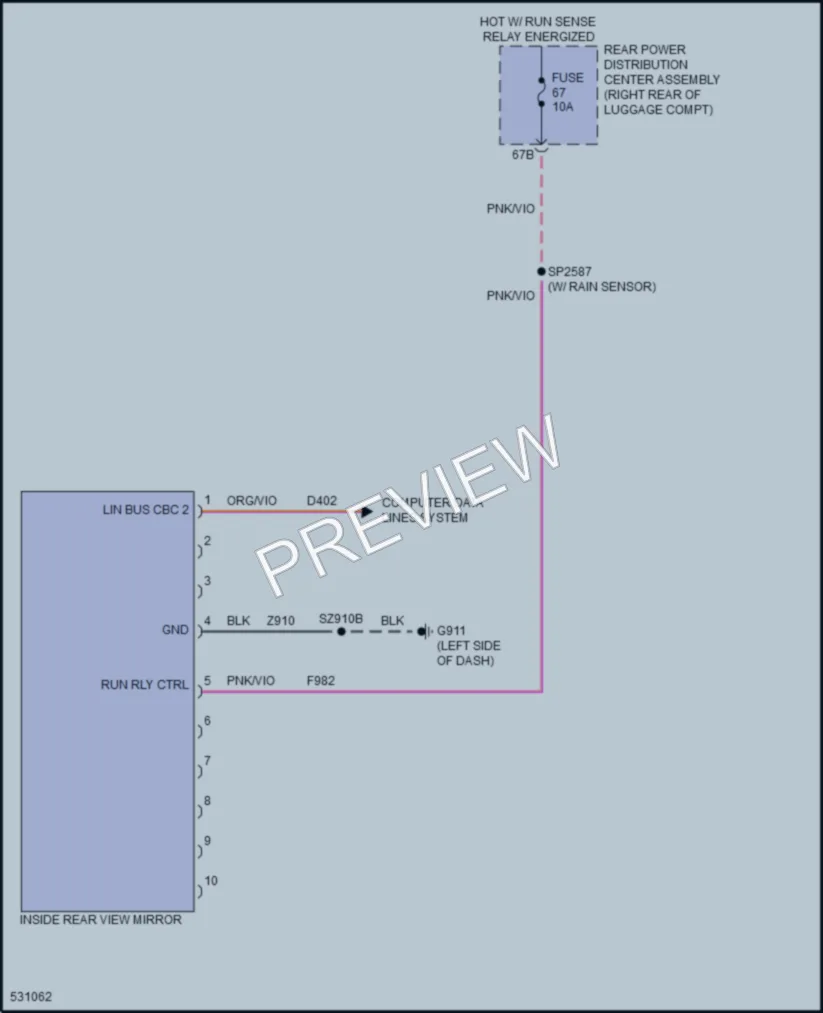 2017 Dodge Challenger Power Mirrors wiring diagram preview